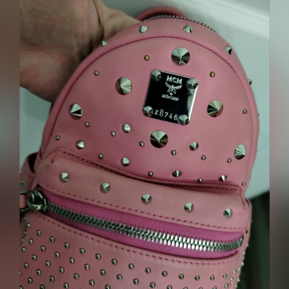 MCM Micro Mini Backpack Studded Pink - Picture 4 of 13